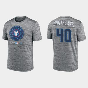 Delightful Chicago Cubs #40 Willson Contreras Men's Nike 2021 City Connect T Shirt   Grey Hurry Exclusive offer Place your order immediately for a great jersey
