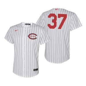 Delightful Cincinnati Reds #37 Tyler Stephenson Youth 2022 Field of Dreams MLB Game Jersey   White Sports fans this is your chance Order soon to be part of the action