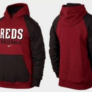 Delightful Cincinnati Reds Pullover Hoodie Burgundy Red & Black