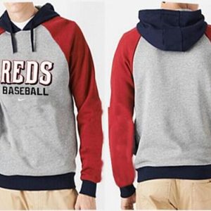 Delightful Cincinnati Reds Pullover Hoodie Grey & Red