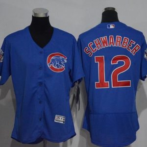 Delightful Cubs #12 Kyle Schwarber Blue Flexbase Authentic Women's Stitched MLB Jersey For a short time available Grab yours quickly to own a team jersey