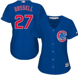 Delightful Cubs #27 Addison Russell Blue Alternate Women's Stitched MLB Jersey With high demand Don't miss out Order now to wear your team colors