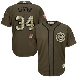 Delightful Cubs #34 Jon Lester Green Salute to Service Stitched Youth MLB Jersey For a short time available Grab yours quickly to own a team jersey