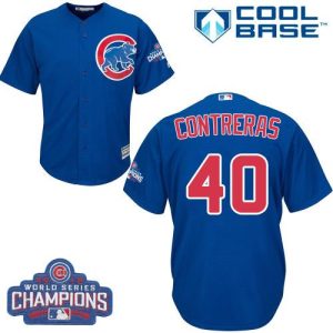Delightful Cubs #40 Willson Contreras Blue Alternate 2016 World Series Champions Stitched Youth MLB Jersey With high demand Don't miss out Order now to wear your team colors