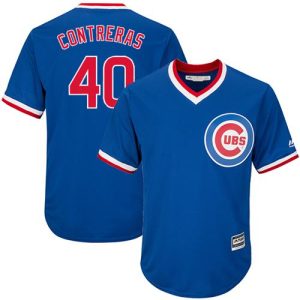 Delightful Cubs #40 Willson Contreras Blue Cooperstown Stitched Youth MLB Jersey Sports fans this is your chance Order soon to be part of the action