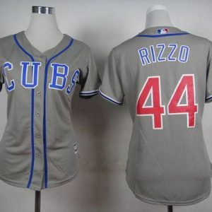 Delightful Cubs #44 Anthony Rizzo Grey Alternate Road Women's Stitched MLB Jersey Collectors this is a must have Add it to your collection by ordering