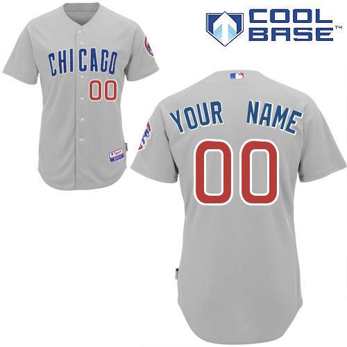 Delightful Cubs Personalized Authentic Grey MLB Jersey (S 3XL)