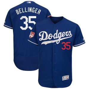 Delightful Dodgers #35 Cody Bellinger Royal 2019 Spring Training Flex Base Stitched MLB Jersey