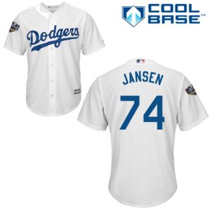 Delightful Dodgers #74 Kenley Jansen White Cool Base 2018 World Series Stitched Youth MLB Jersey Be among the first buyers Order now to enjoy top notch quality