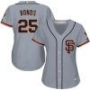 Delightful Giants #25 Barry Bonds Grey Road 2 Women's Stitched MLB Jersey Sports fans this is your chance Order soon to be part of the action