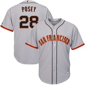 Delightful Giants #28 Buster Posey Grey Stitched Youth MLB Jersey With high demand Don't miss out Order now to wear your team colors
