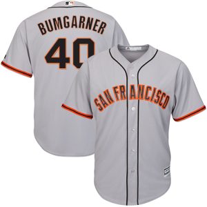 Delightful Giants #40 Madison Bumgarner Grey Road Cool Base Stitched Youth MLB Jersey Act fast Only a few left Secure yours today
