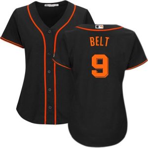 Delightful Giants #9 Brandon Belt Black Alternate Women's Stitched MLB Jersey With high demand Don't miss out Order now to wear your team colors