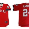 Delightful Guardians #24 Manny Ramirez Red 1978 Turn Back The Clock Stitched MLB Jersey