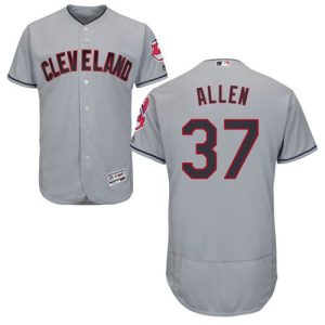 Delightful Guardians #37 Cody Allen Grey Flexbase Authentic Collection Stitched MLB Jersey