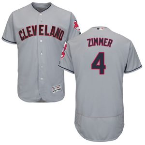 Delightful Guardians #4 Bradley Zimmer Grey Flexbase Authentic Collection Stitched MLB Jersey