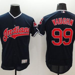 Delightful Guardians #99 Ricky Vaughn Navy Blue Flexbase Authentic Collection Stitched MLB Jersey