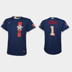 Delightful Houston Astros #1 Carlos Correa Youth 2021 MLB All Star Game Navy Jersey Sports enthusiasts seize this opportunity Order now to feel the game excitement