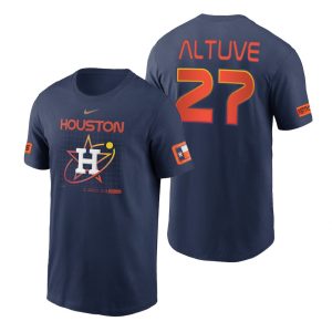 Delightful Houston Astros #27 Jose Altuve Navy Nike Velocity 2022 City Connect T Shirt With high demand Don't miss out Order now to wear your team colors