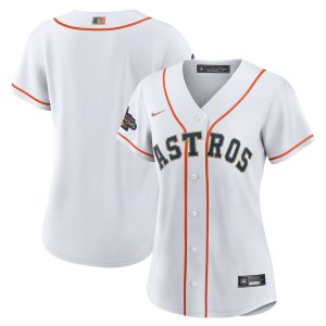Delightful Houston Astros Blank Nike White/Gold Women's 2023 Gold Collection Replica Player Jersey Limited stock Order now to show your love for your team