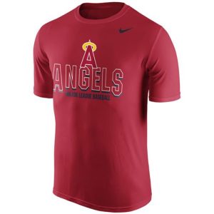 Delightful Los Angeles Angels of Anaheim Nike Cooperstown Legend Team Issue Performance T Shirt Red