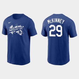 Delightful Los Angeles Dodgers #29 Billy Mckinney Men's 2021 City Connect Graphic T Shirt Royal Retailers boost your inventory Order now to meet customer demand