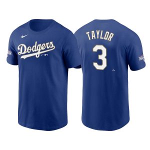 Delightful Los Angeles Dodgers #3 Chris Taylor 2021 Gold Program Name & Number T Shirt Royal Be among the first buyers Order now to enjoy top notch quality