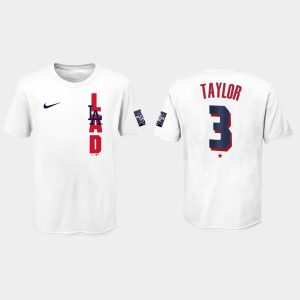Delightful Los Angeles Dodgers #3 Chris Taylor Youth 2021 MLB All Star Game White T Shirt Sports enthusiasts seize this opportunity Order now to feel the game excitement