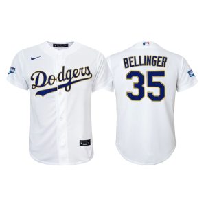 Delightful Los Angeles Dodgers #35 Cody Bellinger Youth Nike 2021 Gold Program World Series Champions MLB Jersey Whtie Act fast Only a few left Secure yours today