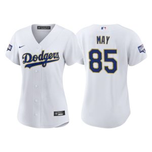 Delightful Los Angeles Dodgers #85 Dustin May Women's Nike 2021 Gold Program World Series Champions MLB Jersey Whtie For a short time available Grab yours quickly to own a team jersey