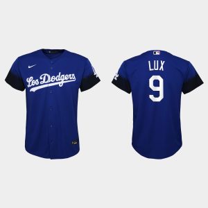 Delightful Los Angeles Dodgers #9 Gavin Lux Nike Youth 2021 City Connect MLB Jersey Royal Act fast Only a few left Secure yours today
