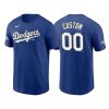 Delightful Los Angeles Dodgers Custom 2021 Gold Program Name & Number T Shirt Royal