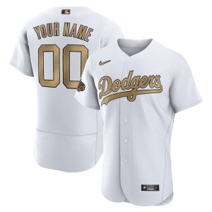 Delightful Los Angeles Dodgers Custom Men's Nike White 2022 MLB All Star Game Authentic Jersey