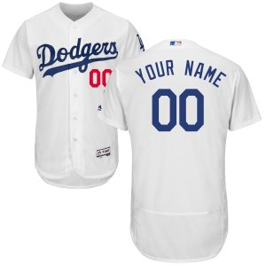Delightful Los Angeles Dodgers Majestic Home Flex Base Authentic Collection Custom Jersey White