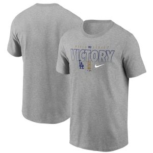 Delightful Los Angeles Dodgers Nike 2020 World Series Champions Victory T Shirt Heather Gray Limited stock Order now to show your love for your team