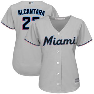 Delightful Marlins #22 Sandy Alcantara Grey Road Women's Stitched MLB Jersey Act fast Only a few left Secure yours today