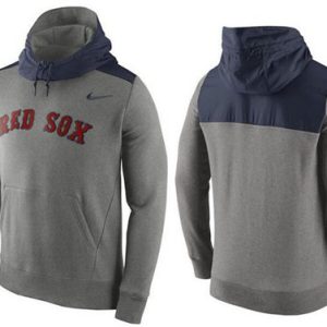 Delightful Men's Boston Red Sox Nike Gray Cooperstown Collection Hybrid Pullover Hoodie