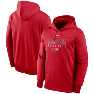 Delightful Men's Boston Red Sox Nike Red Authentic Collection Therma Performance Pullover Hoodie