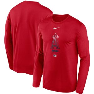 Delightful Men's Los Angeles Angels Nike Red Authentic Collection Legend Performance Long Sleeve T Shirt Sports fans this is your chance Order soon to be part of the action