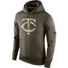 Delightful Men's Minnesota Twins Nike Olive Salute To Service KO Performance Hoodie