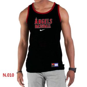 Delightful Men's Nike Los Angeles Angels Home Practice Tank Top Black