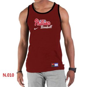 Delightful Men's Nike Philadelphia Phillies Home Practice Tank Top Red