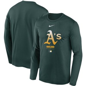 Delightful Men's Oakland Athletics Nike Green Authentic Collection Legend Performance Long Sleeve T Shirt Sports enthusiasts seize this opportunity Order now to feel the game excitement