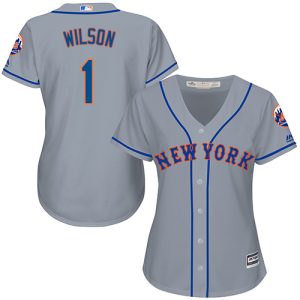 Delightful Mets #1 Mookie Wilson Grey Road Women's Stitched MLB Jersey Sports fans this is your chance Order soon to be part of the action