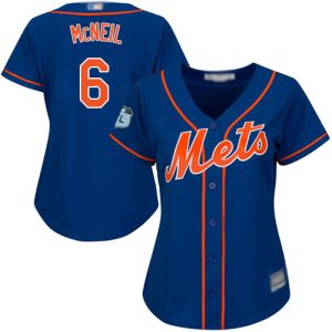 Delightful Mets #6 Jeff McNeil Blue Alternate Women's Stitched MLB Jersey Sports enthusiasts seize this opportunity Order now to feel the game excitement
