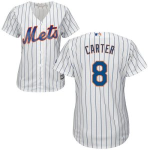 Delightful Mets #8 Gary Carter White(Blue Strip) Home Women's Stitched MLB Jersey Hurry Exclusive offer Place your order immediately for a great jersey