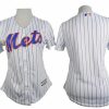 Delightful Mets Blank White(Blue Strip) Women's Home Stitched MLB Jersey Act fast Only a few left Secure yours today