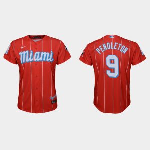 Delightful Miami Marlins #9 Terry Pendleton Youth Nike 2021 City Connect Authentic MLB Jersey Red Sports fans this is your chance Order soon to be part of the action