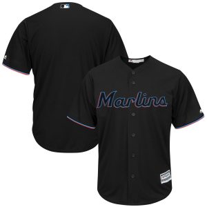Delightful Miami Marlins Majestic Alternate 2019 Official Cool Base Team Jersey Black