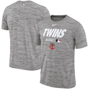 Delightful Minnesota Twins Nike Authentic Collection Velocity Team Issue Performance T Shirt Gray